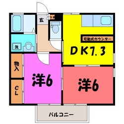 ドミール　A・B（北群馬郡榛東村大字広馬場）の物件間取画像